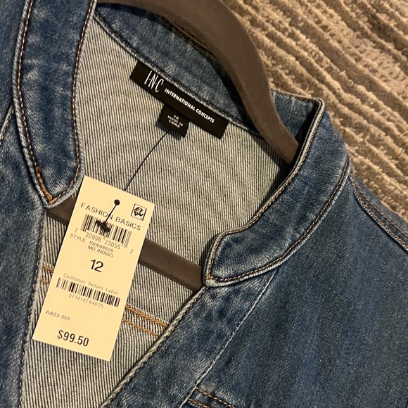 INC International Concepts Blue Denim Dress/NWT Beautifully Shaped - Picture 2 of 8